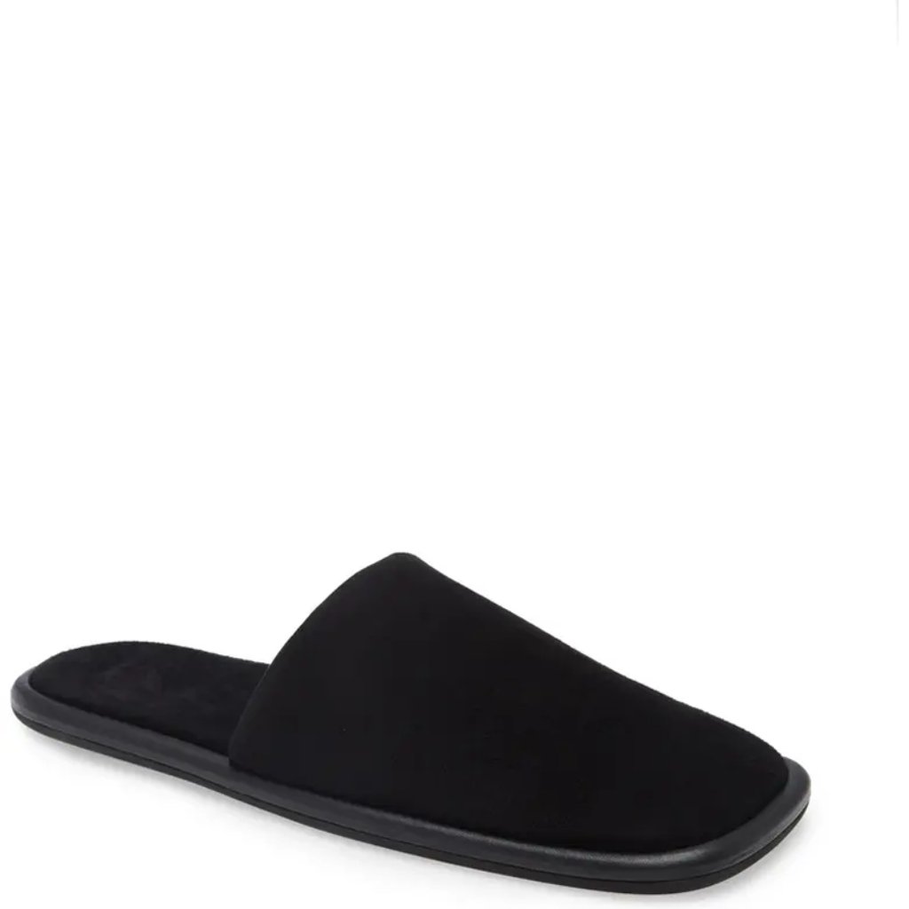 Khaite Monaco Suede Slide Slippers Black Suede Size 39.5